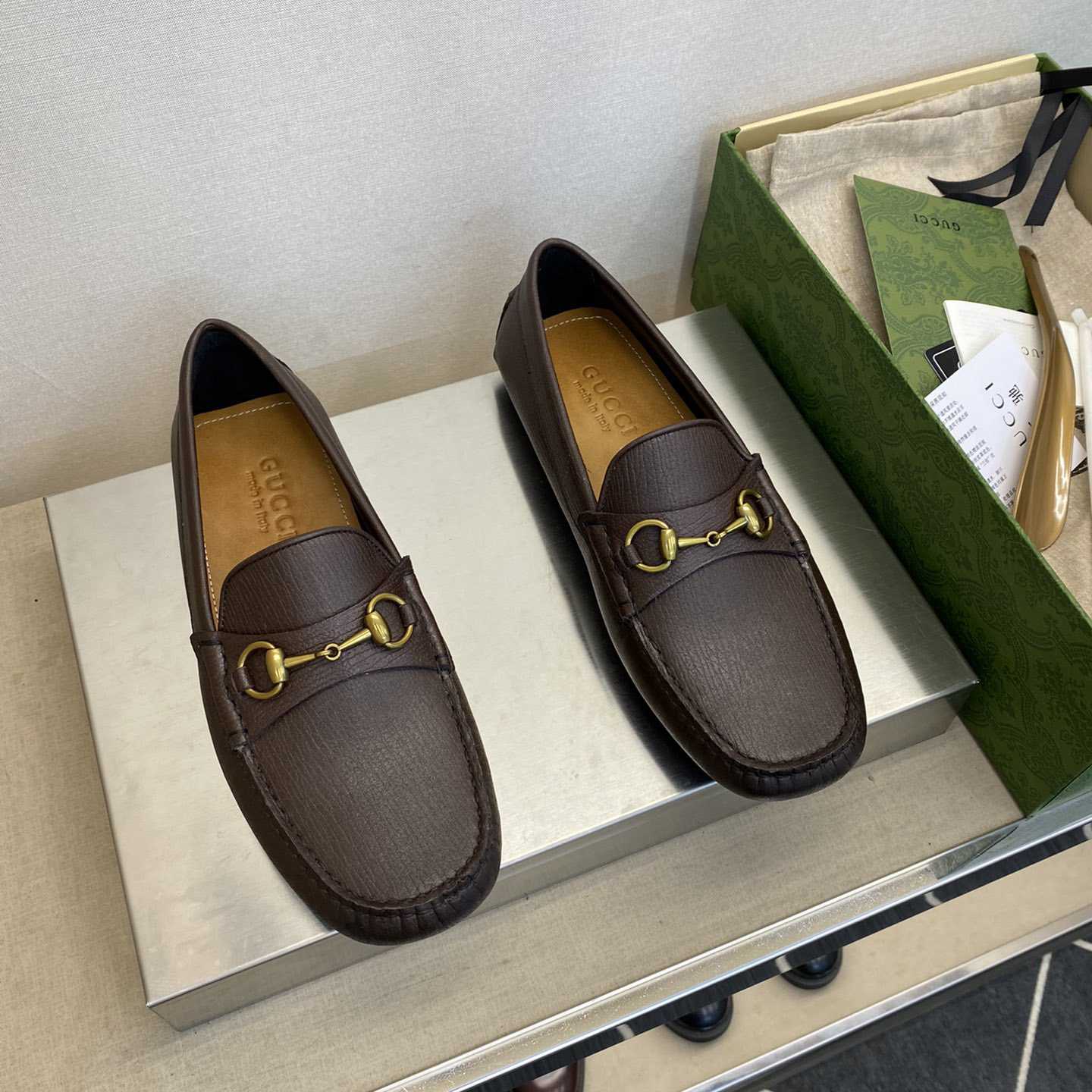 Gucci Leather Driver With Horsebit - PerfectKickZ