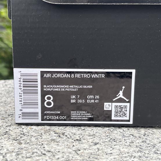 Air Jordan 8 Winterized “Gunsmoke” Sneakers      FD1334-001  - PerfectKickZ