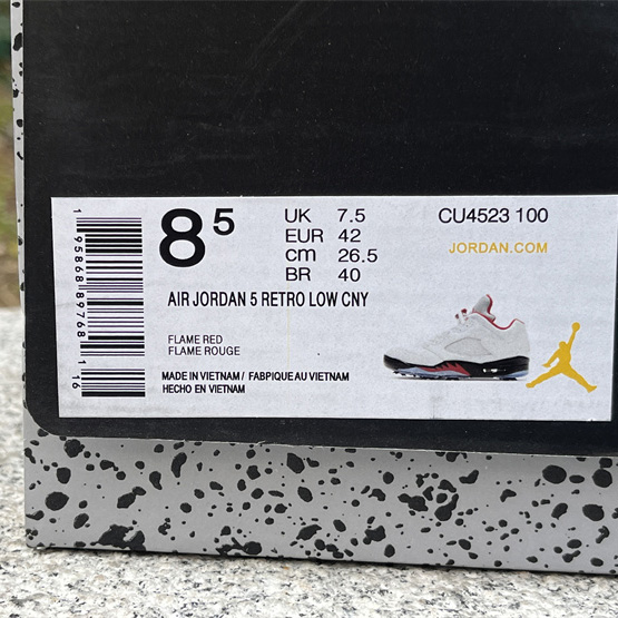 Air Jordan 5 Low “Fire Red” Sneakers    CU4523-100 - PerfectKickZ