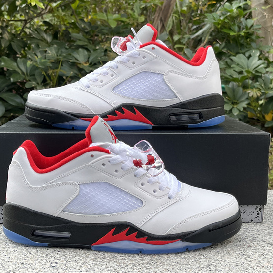 Air Jordan 5 Low “Fire Red” Sneakers    CU4523-100 - PerfectKickZ