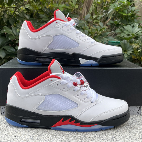 Air Jordan 5 Low “Fire Red” Sneakers    CU4523-100 - PerfectKickZ