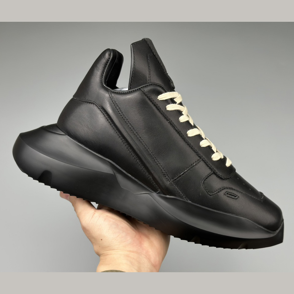 Rick Owens Geth Leather Sneakers - PerfectKickZ