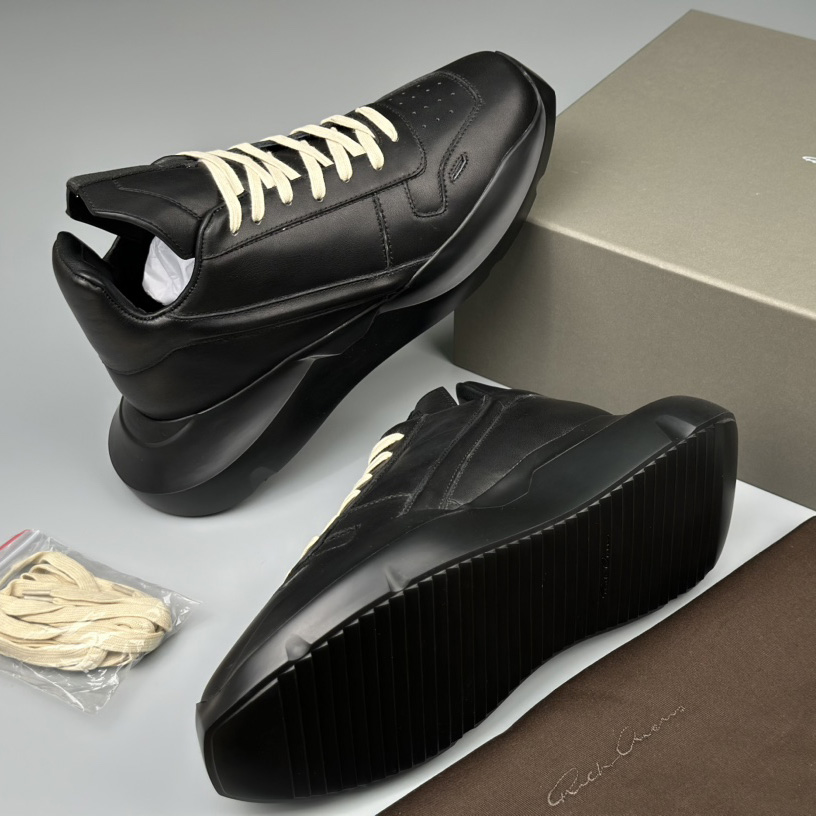 Rick Owens Geth Leather Sneakers - PerfectKickZ