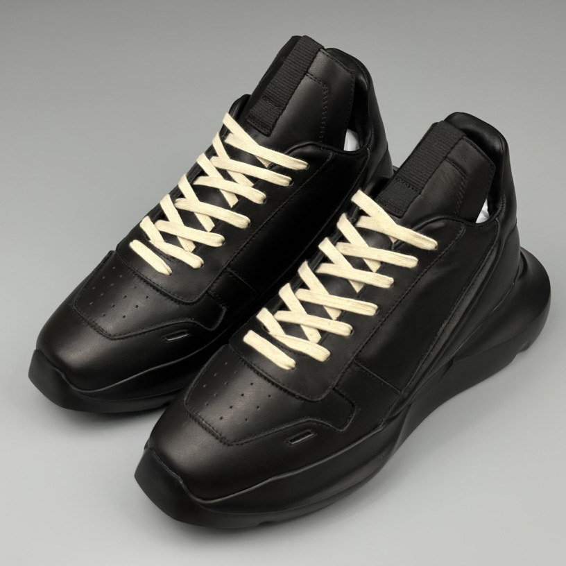 Rick Owens Geth Leather Sneakers - PerfectKickZ