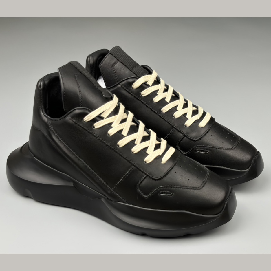 Rick Owens Geth Leather Sneakers - PerfectKickZ
