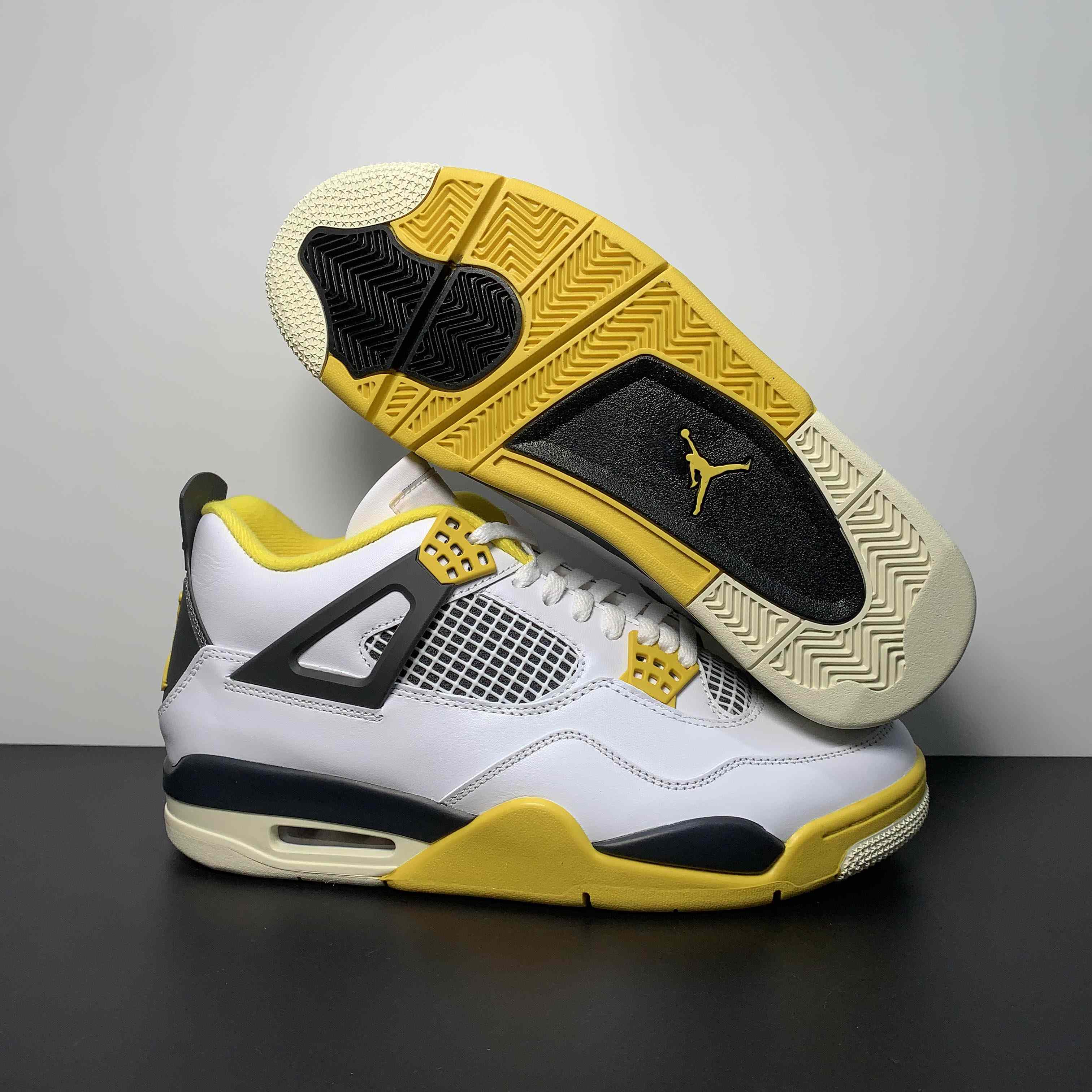 Air Jordan 4 WNNS "Vivid Sulfur" Sneakers     AQ9129-104 - PerfectKickZ