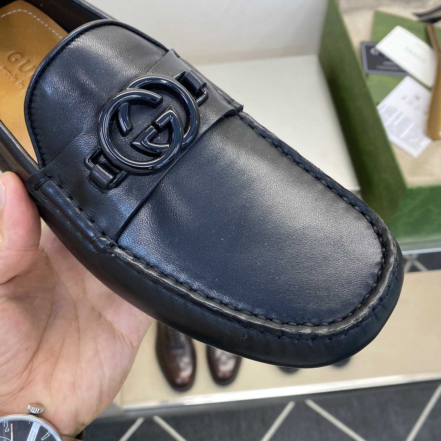 Gucci Ayrton GG Logo Driving Shoe - PerfectKickZ