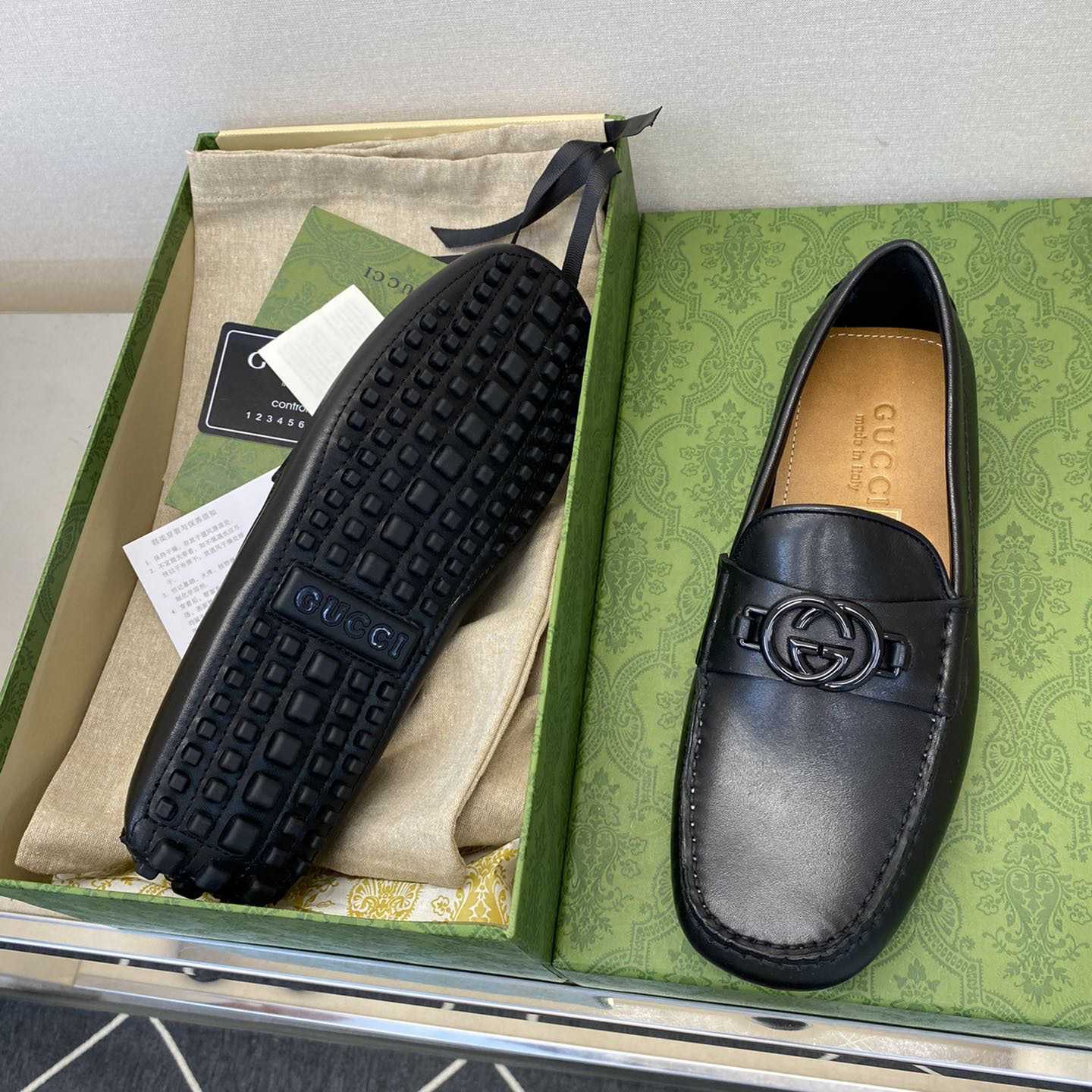 Gucci Ayrton GG Logo Driving Shoe - PerfectKickZ