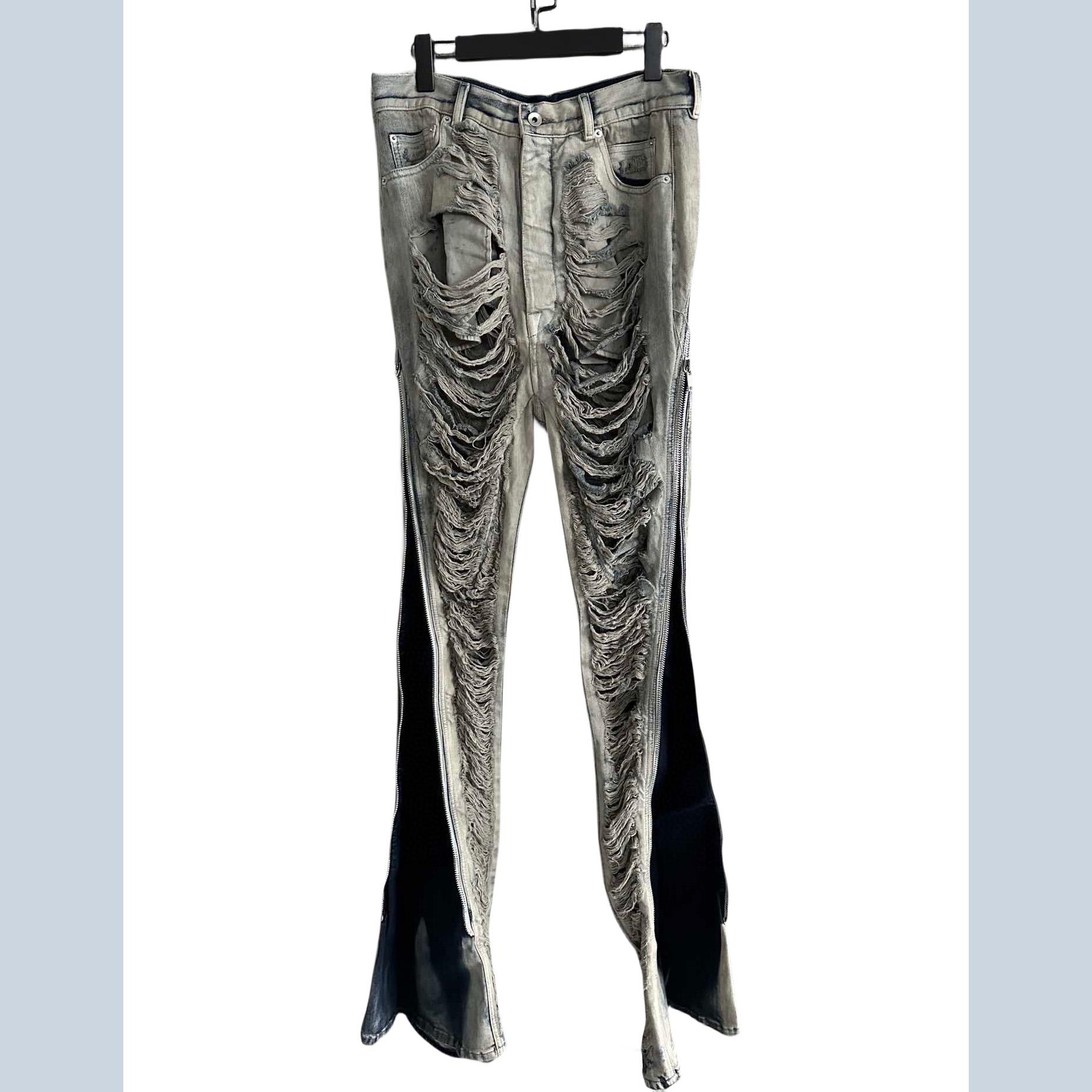 Rick Owens Distressed-finish Slim-cut Jeans - PerfectKickZ
