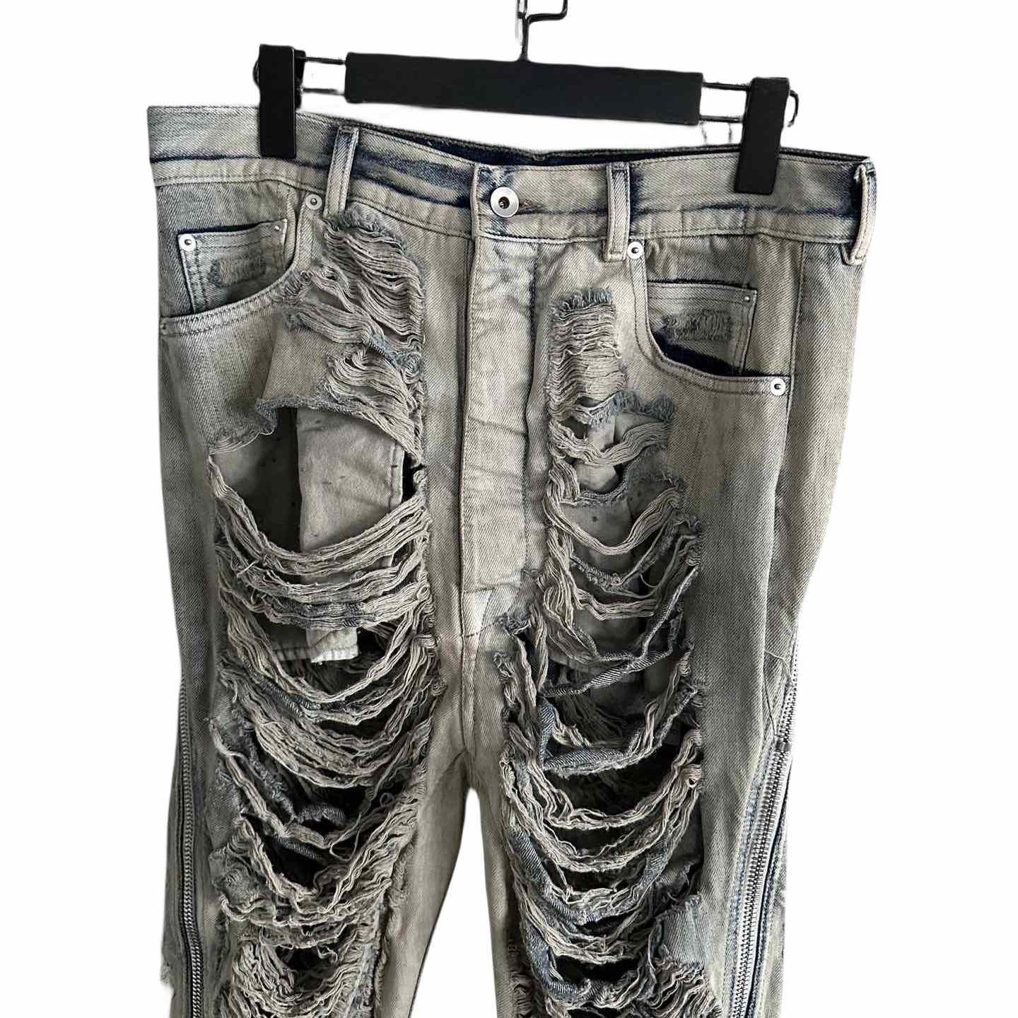 Rick Owens Distressed-finish Slim-cut Jeans - PerfectKickZ