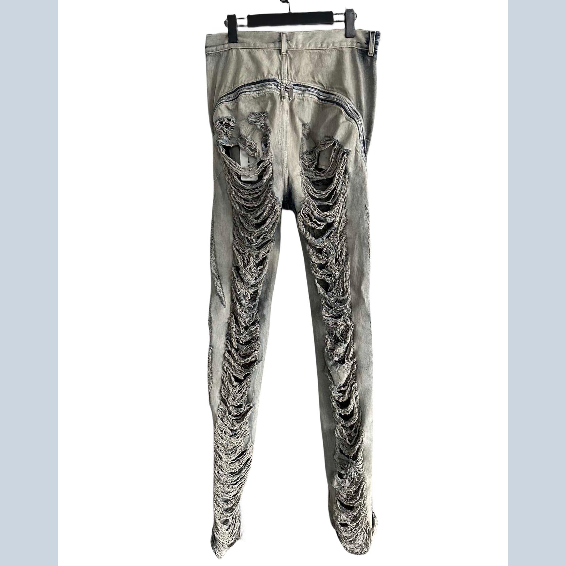 Rick Owens Distressed-finish Slim-cut Jeans - PerfectKickZ