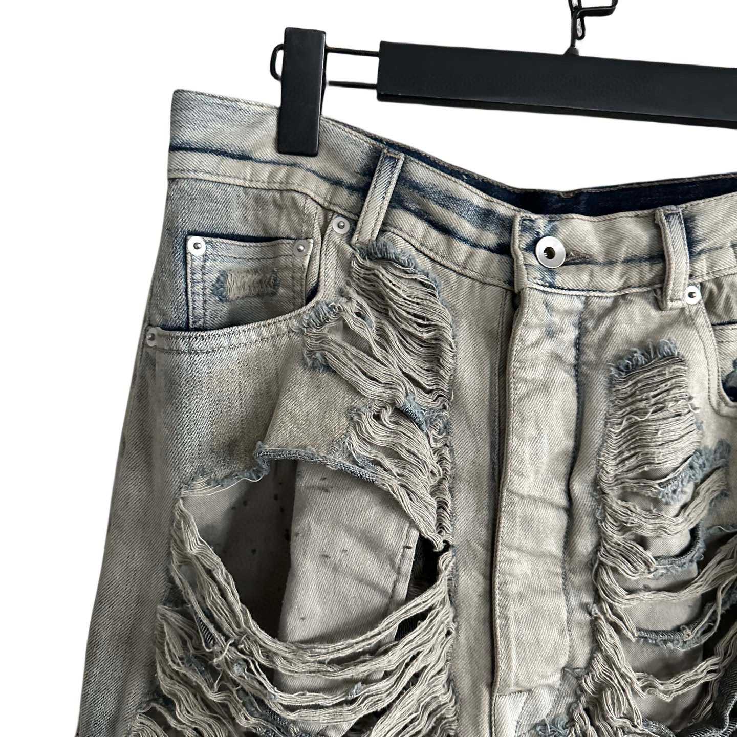 Rick Owens Distressed-finish Slim-cut Jeans - PerfectKickZ