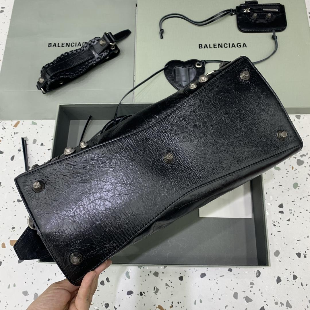 Balenciaga Neo Cagole City Handbag In Black  - PerfectKickZ