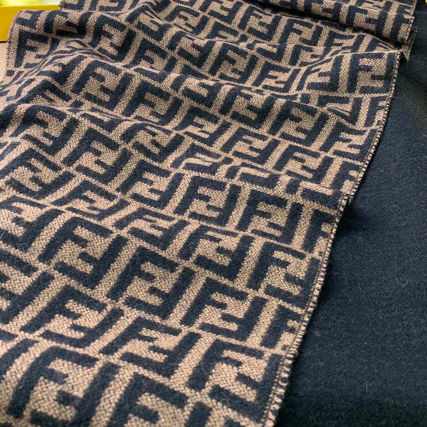 Fendi Brown Wool Stole Scarf - PerfectKickZ