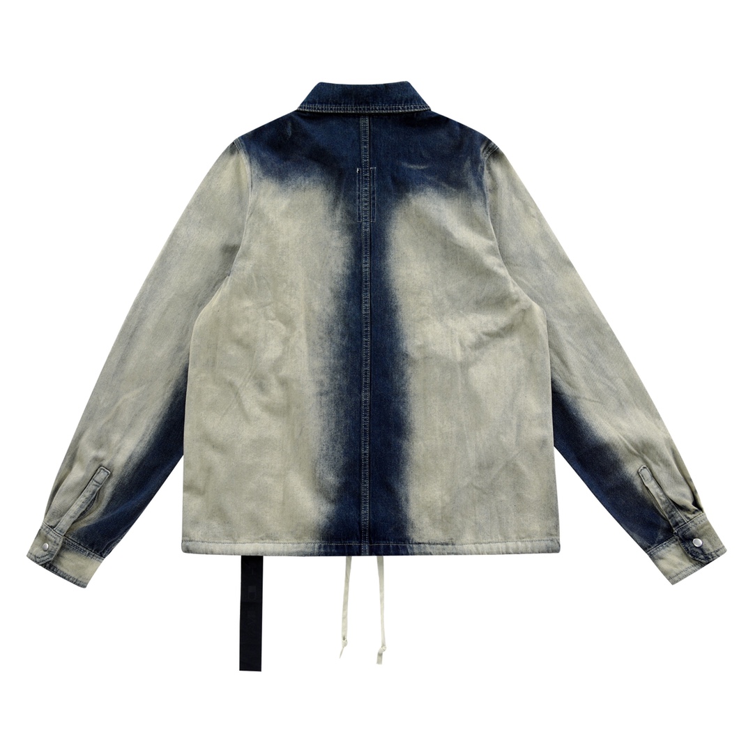 Rick Owens Drkshdw Faded Denim Jacket - PerfectKickZ