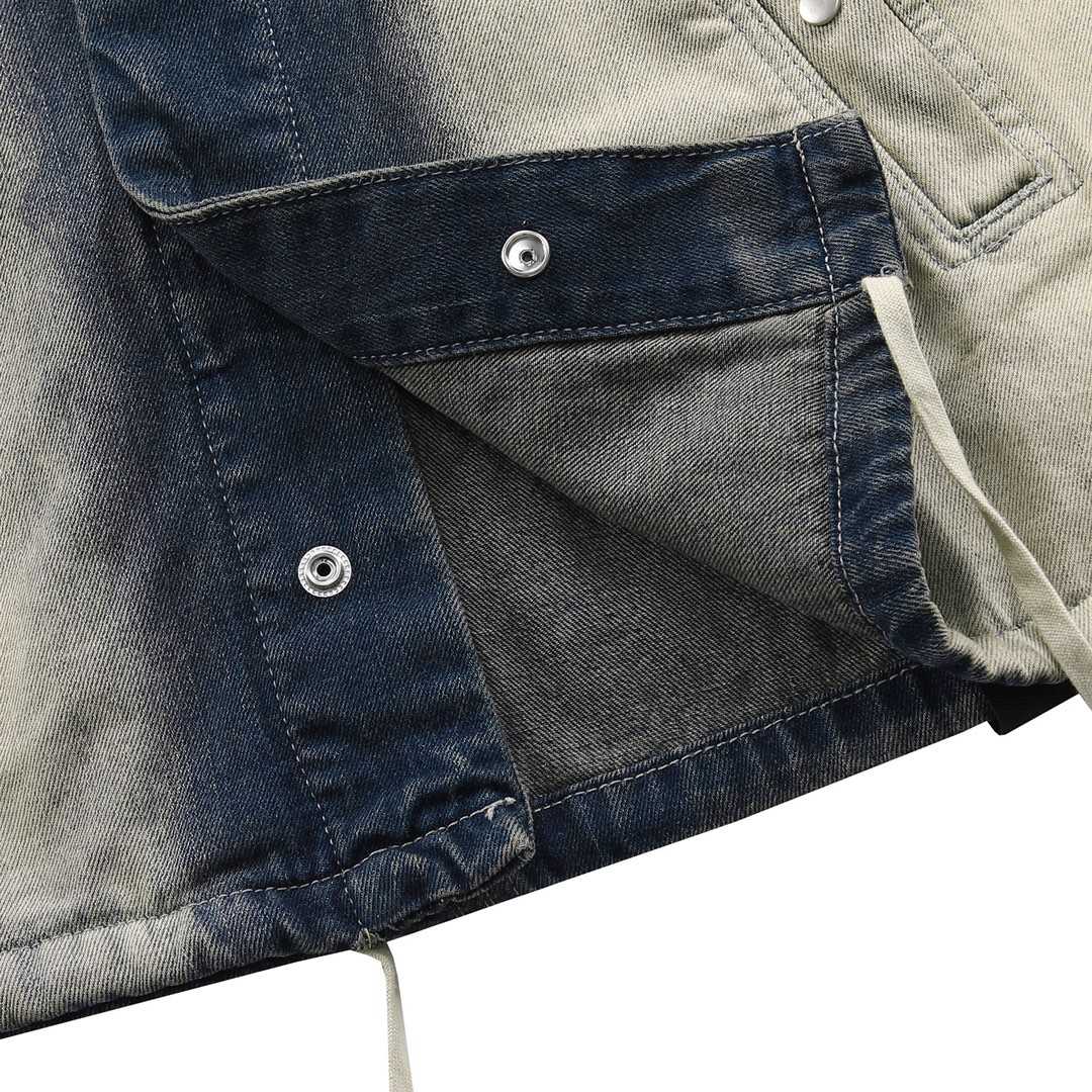 Rick Owens Drkshdw Faded Denim Jacket - PerfectKickZ