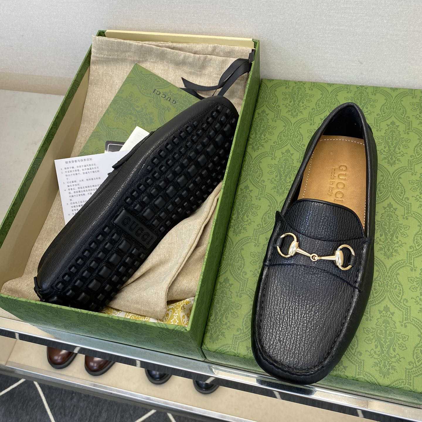Gucci Leather Driver With Horsebit - PerfectKickZ