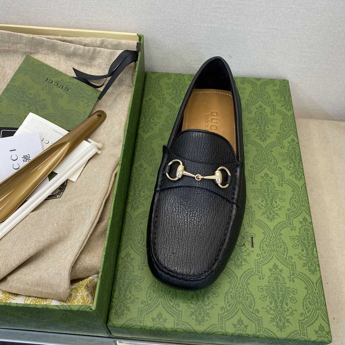 Gucci Leather Driver With Horsebit - PerfectKickZ