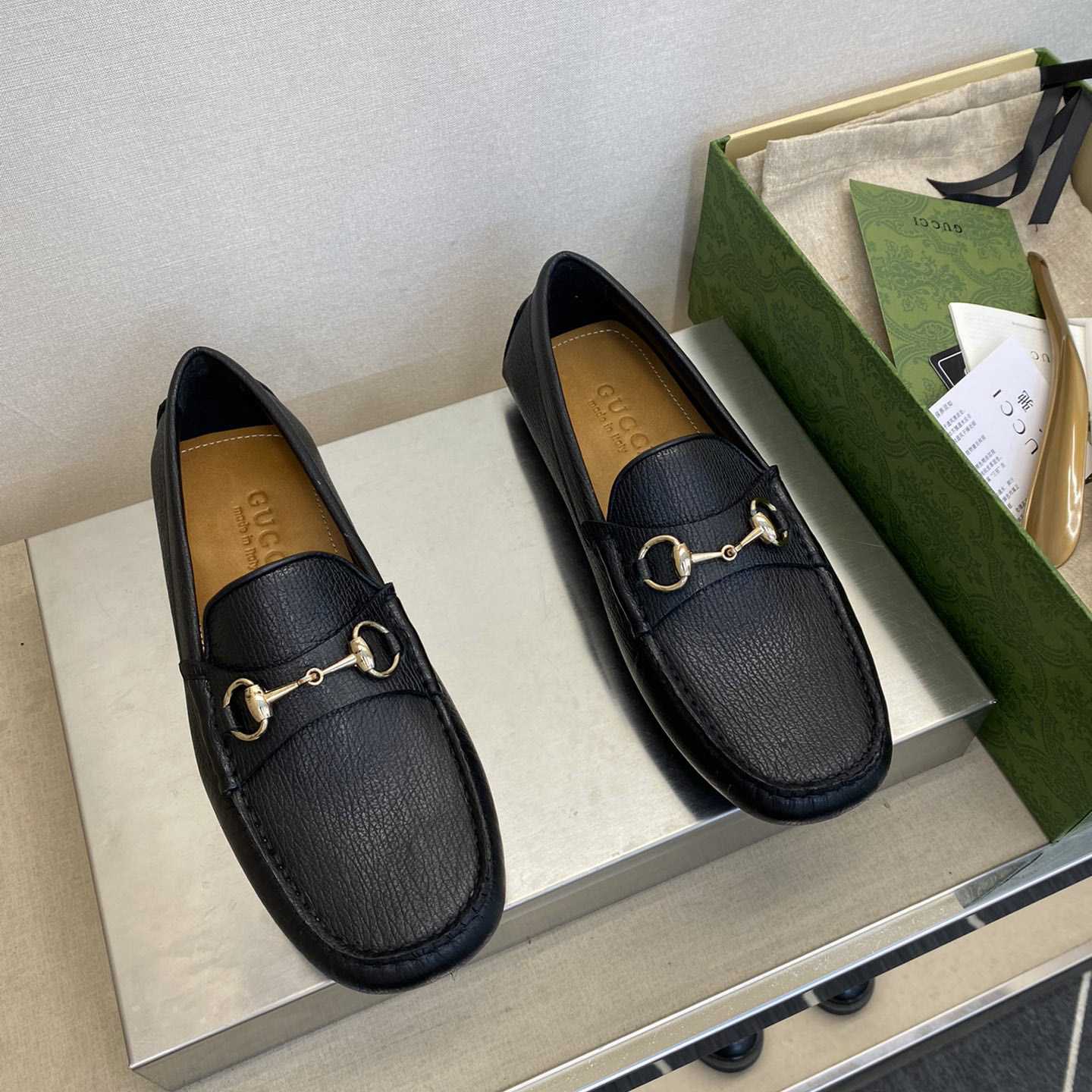 Gucci Leather Driver With Horsebit - PerfectKickZ