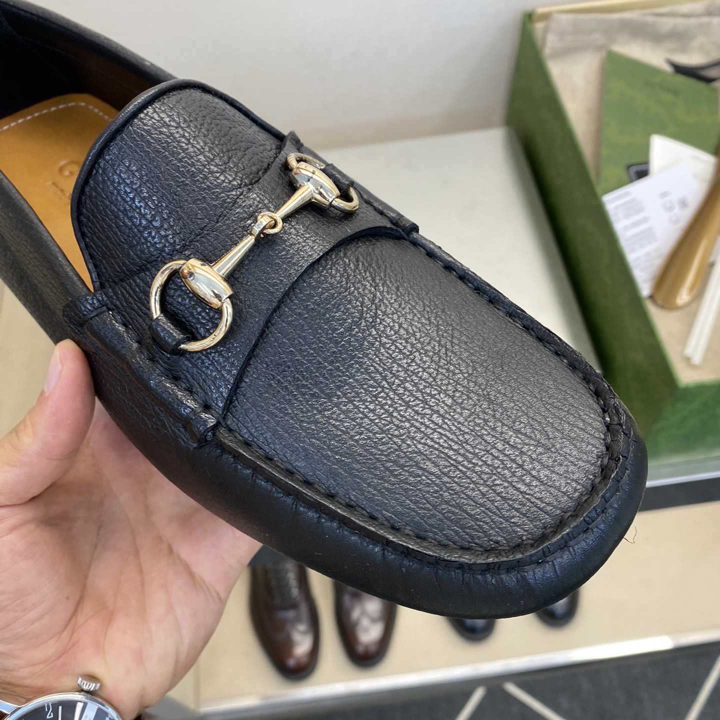 Gucci Leather Driver With Horsebit - PerfectKickZ