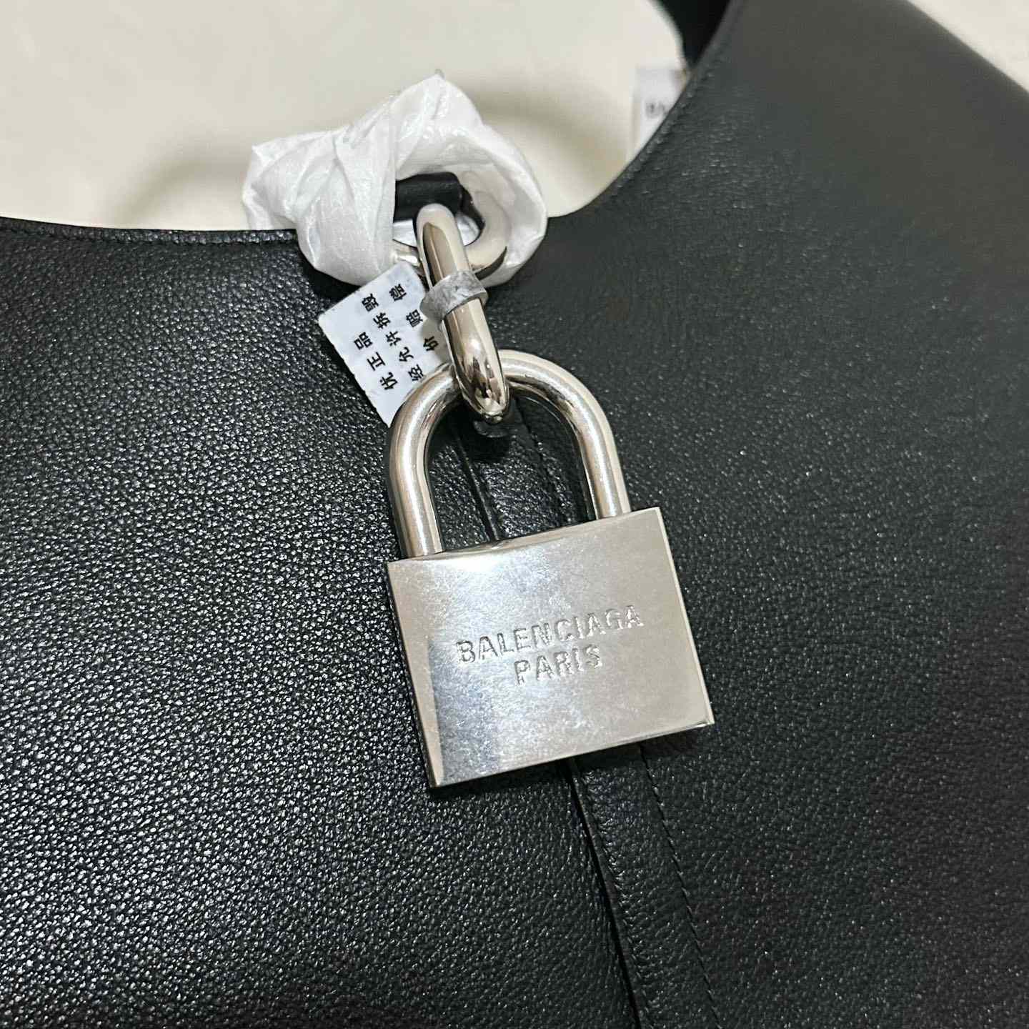 Balenciaga Women's Locker Medium North-South Hobo Bag In Black  - PerfectKickZ