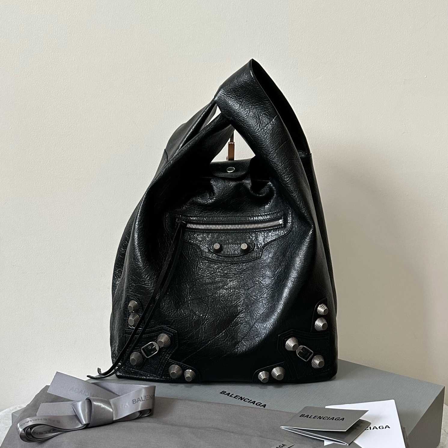 Balenciaga Men's Le Cagole Men Shopper Bag In Black - PerfectKickZ