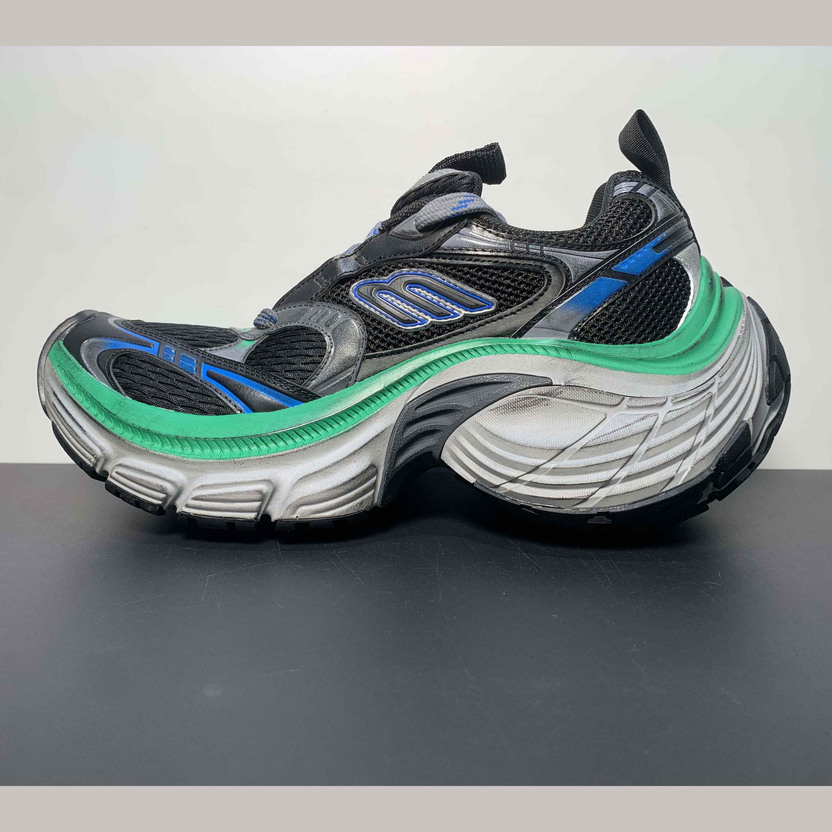 Balenciaga 10XL Sneaker in Black/Grey/Blue/Green - PerfectKickZ