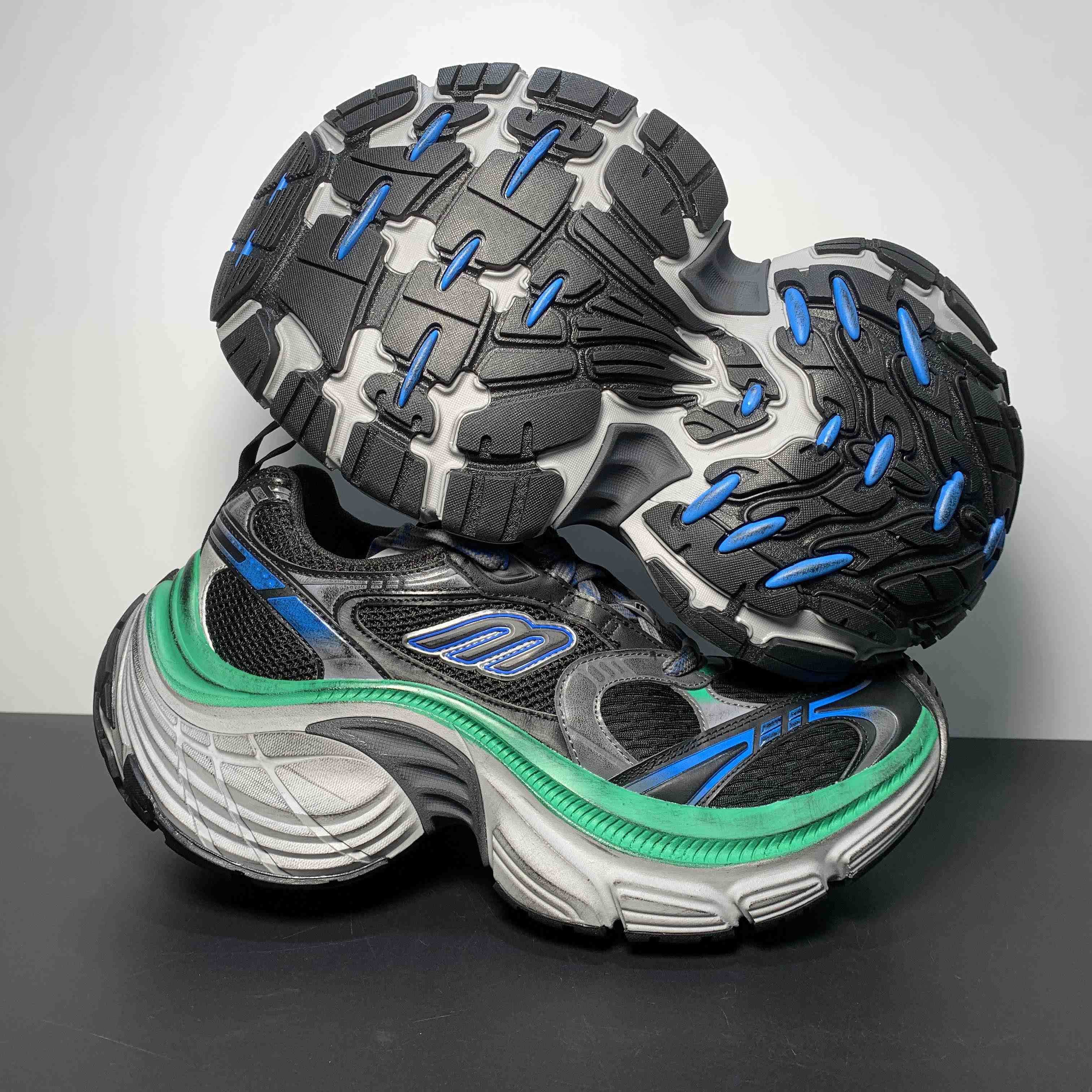 Balenciaga 10XL Sneaker in Black/Grey/Blue/Green - PerfectKickZ
