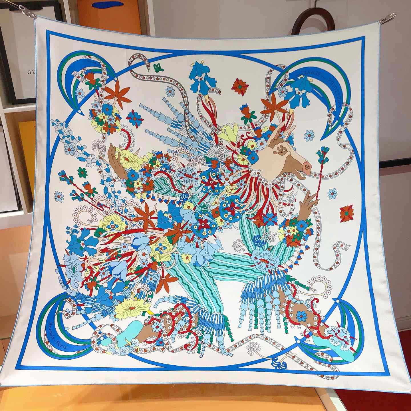 Hermes La Danse Du Printemps Scarf   90cm - PerfectKickZ
