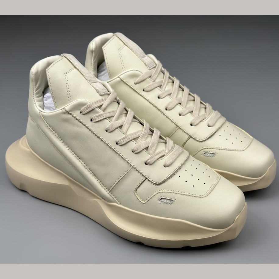 Rick Owens Geth Leather Sneakers - PerfectKickZ