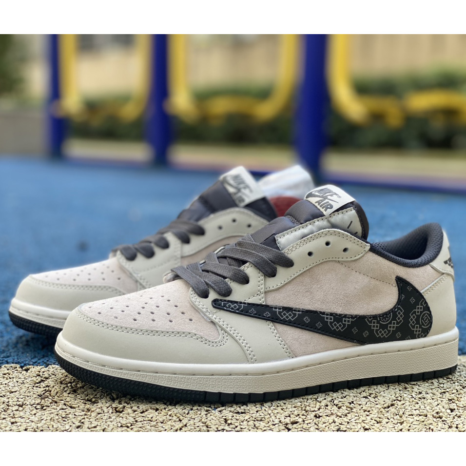 Tracis Scott x Air Jordan 1 Low Golf Sneaker   DZ4137-708 - PerfectKickZ