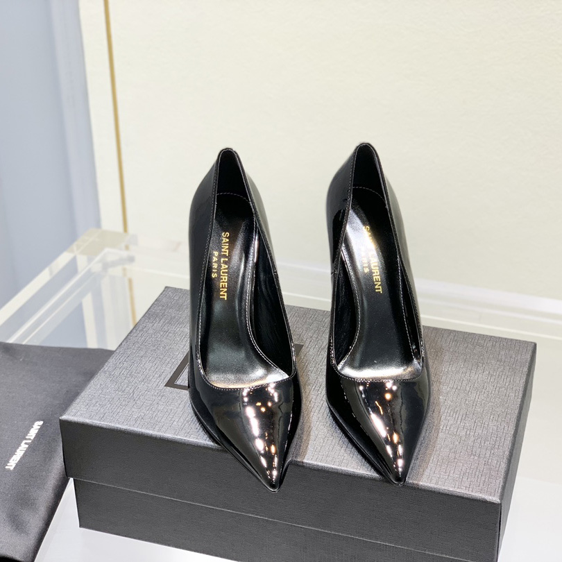 Saint Laurent Logo-heel Leather Pumps - PerfectKickZ