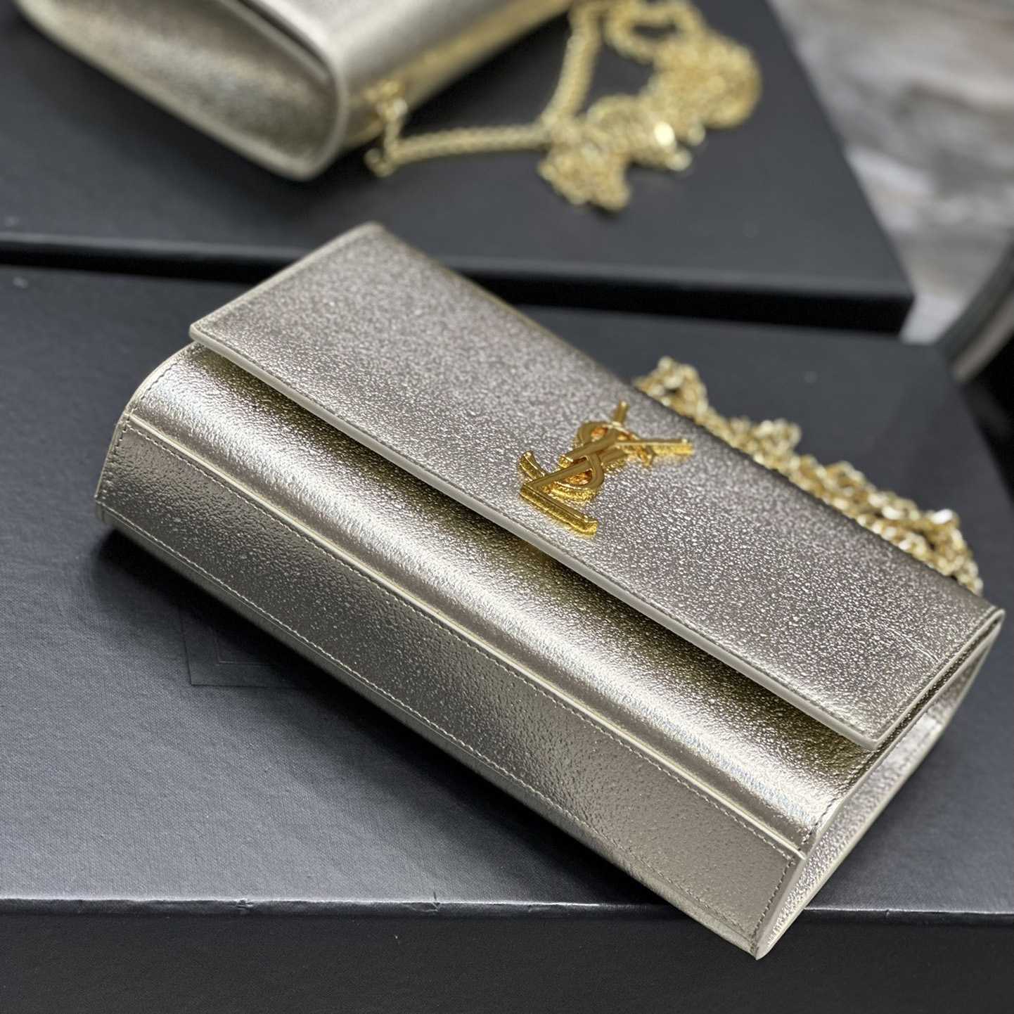 Saint Laurent Kate Medium In Grain De Poudre Embossed Leather  (24x14.5x5cm)  - PerfectKickZ