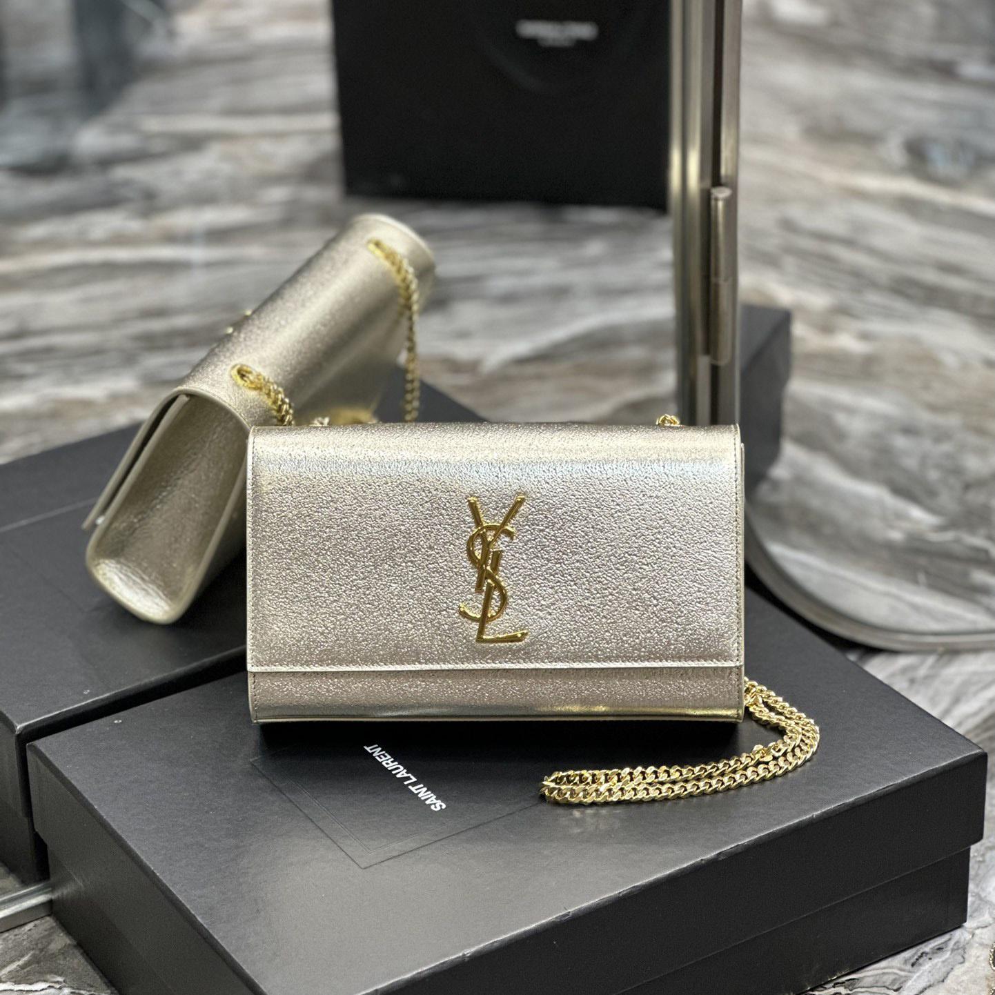 Saint Laurent Kate Medium In Grain De Poudre Embossed Leather  (24x14.5x5cm)  - PerfectKickZ