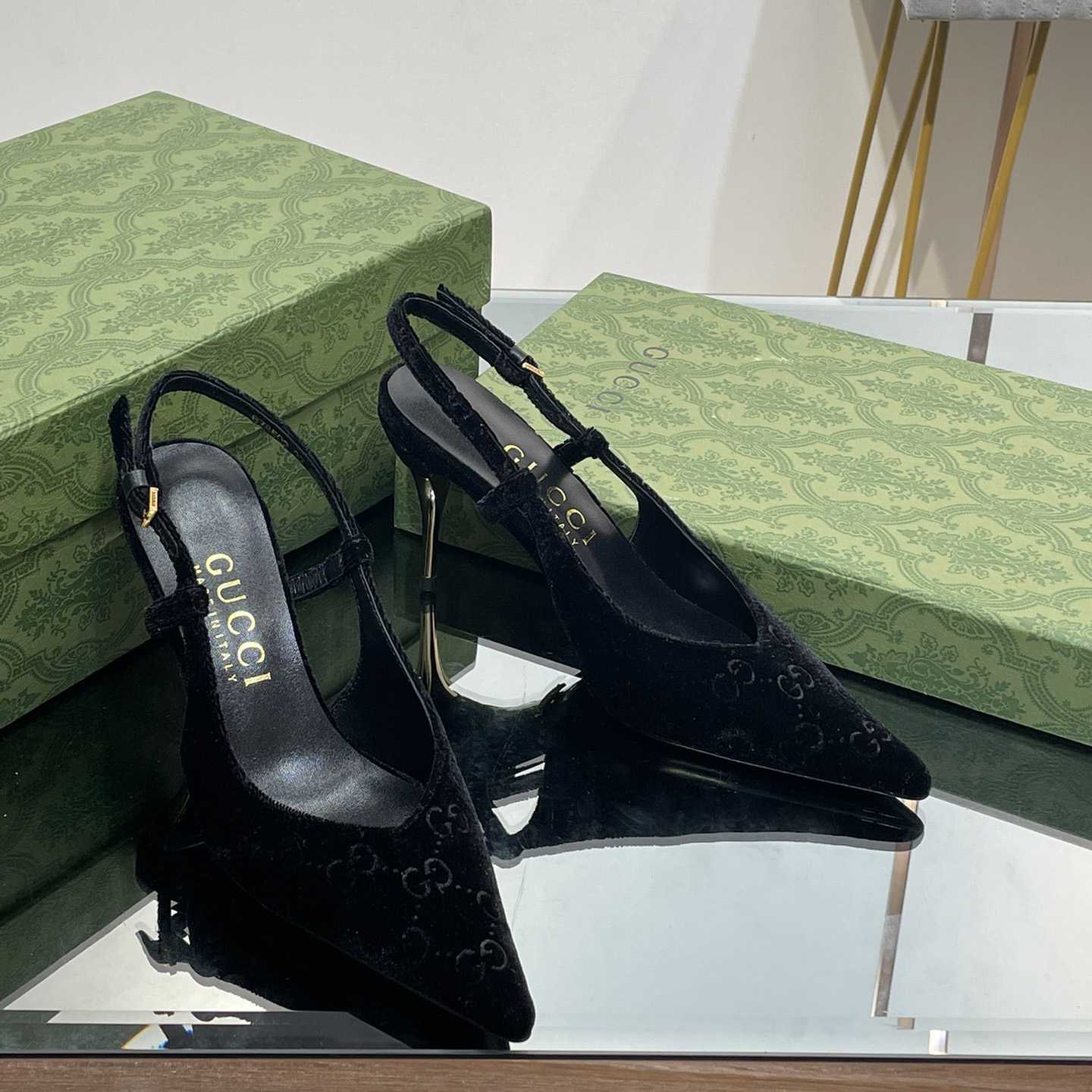 Gucci Women's GG Slingback Pump - PerfectKickZ