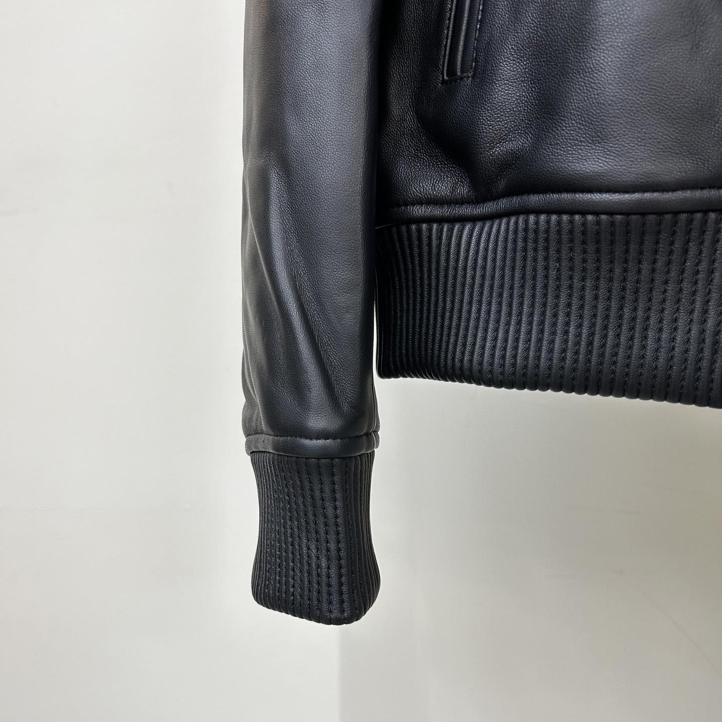 Givenchy Studded-logo Leather Jacket - PerfectKickZ