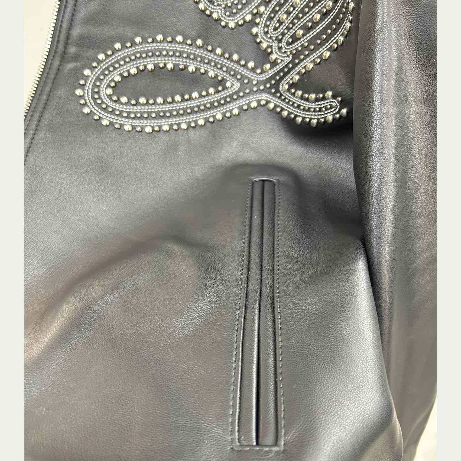 Givenchy Studded-logo Leather Jacket - PerfectKickZ