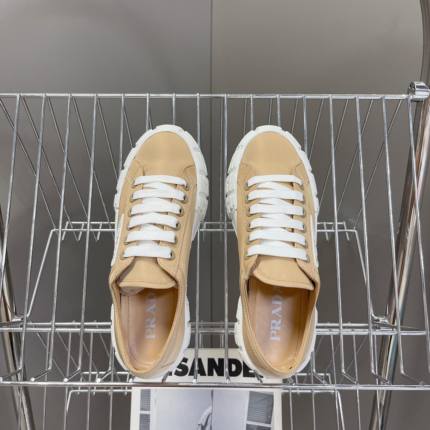 Prada Double Wheel Nylon Gabardine Sneakers - PerfectKickZ
