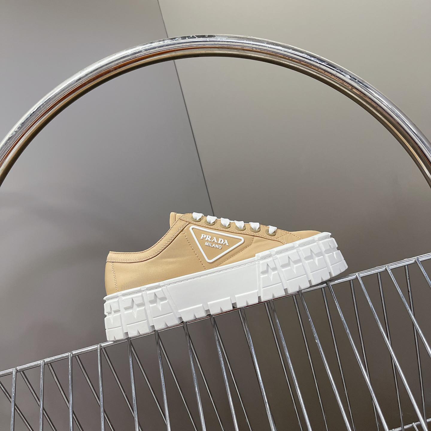 Prada Double Wheel Nylon Gabardine Sneakers - PerfectKickZ