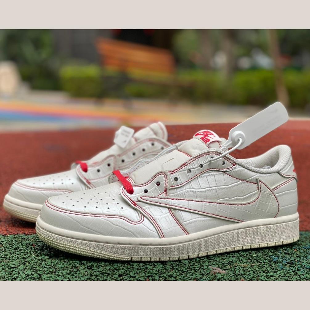 Tracis Scott x Air Jordan 1 Low Golf TS Sneaker      DM7866-601 - PerfectKickZ