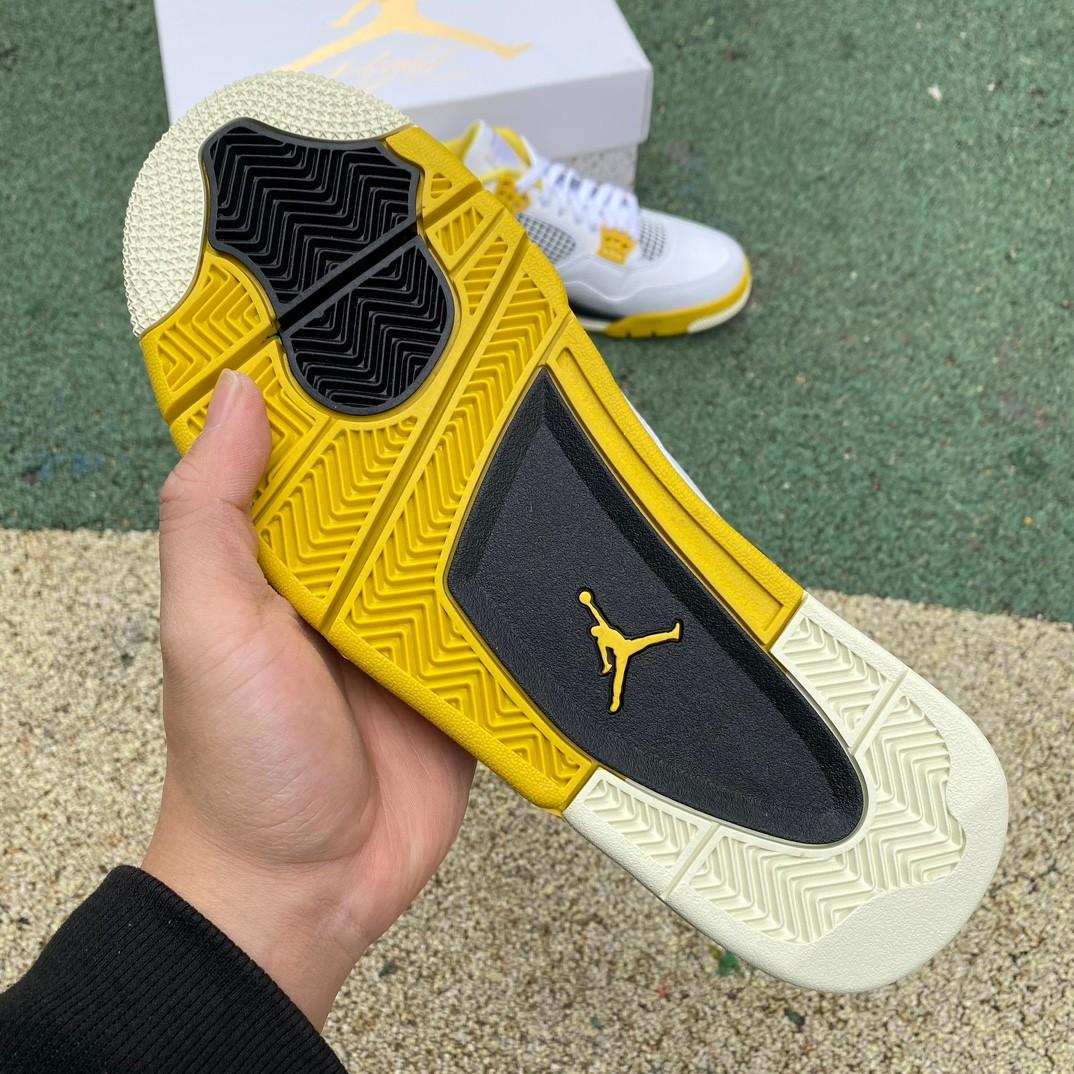 Air Jordan 4 Retro Vivid Sulfur Sneakers     AQ9129-101 - PerfectKickZ
