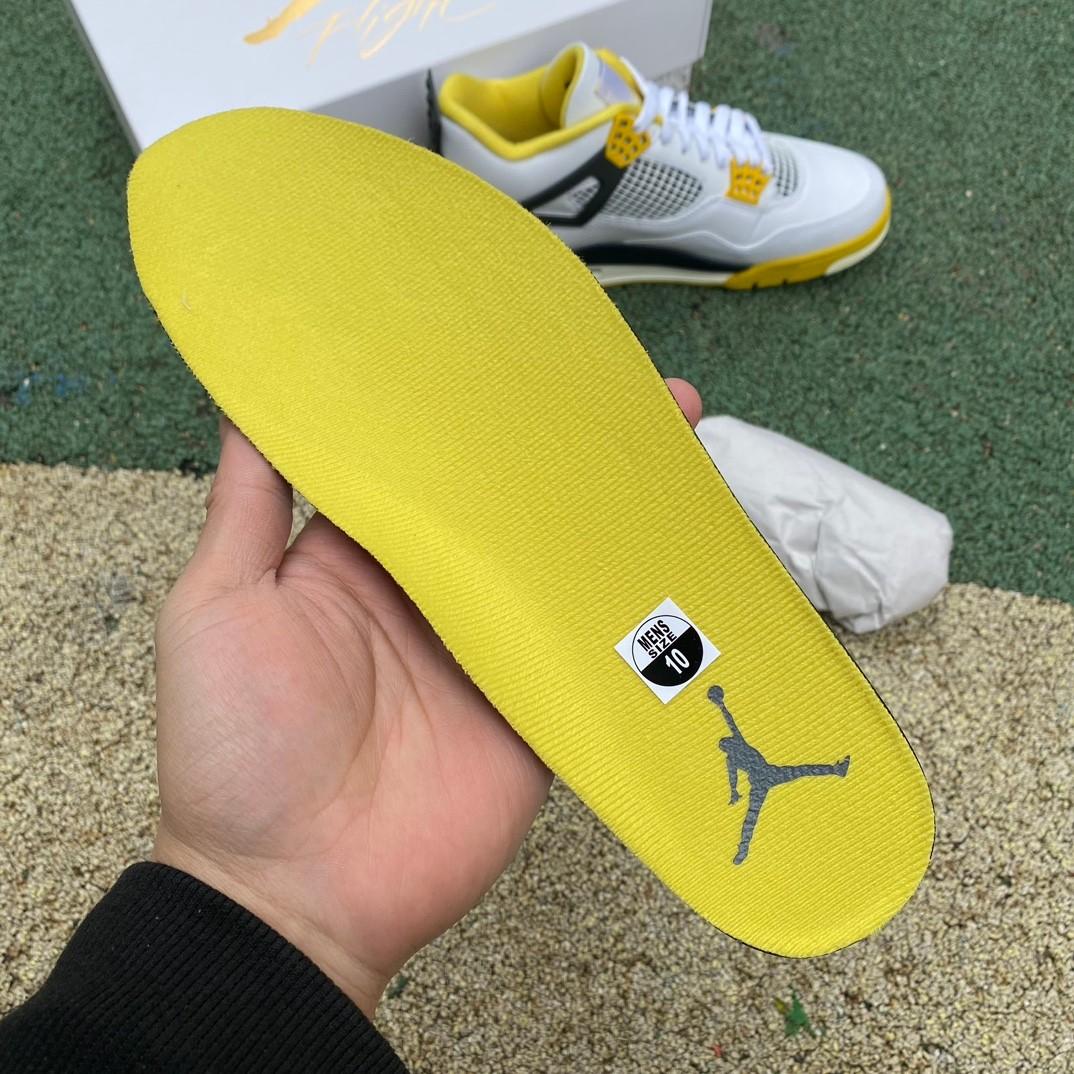 Air Jordan 4 Retro Vivid Sulfur Sneakers     AQ9129-101 - PerfectKickZ