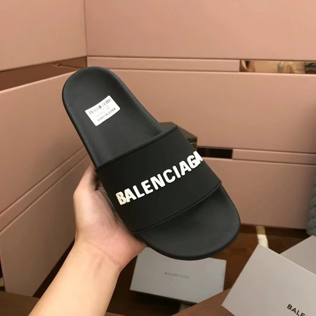 Balenciaga Logo Slide Sandal - PerfectKickZ