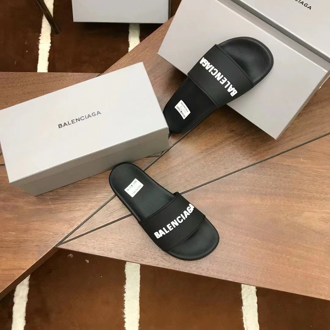 Balenciaga Logo Slide Sandal - PerfectKickZ