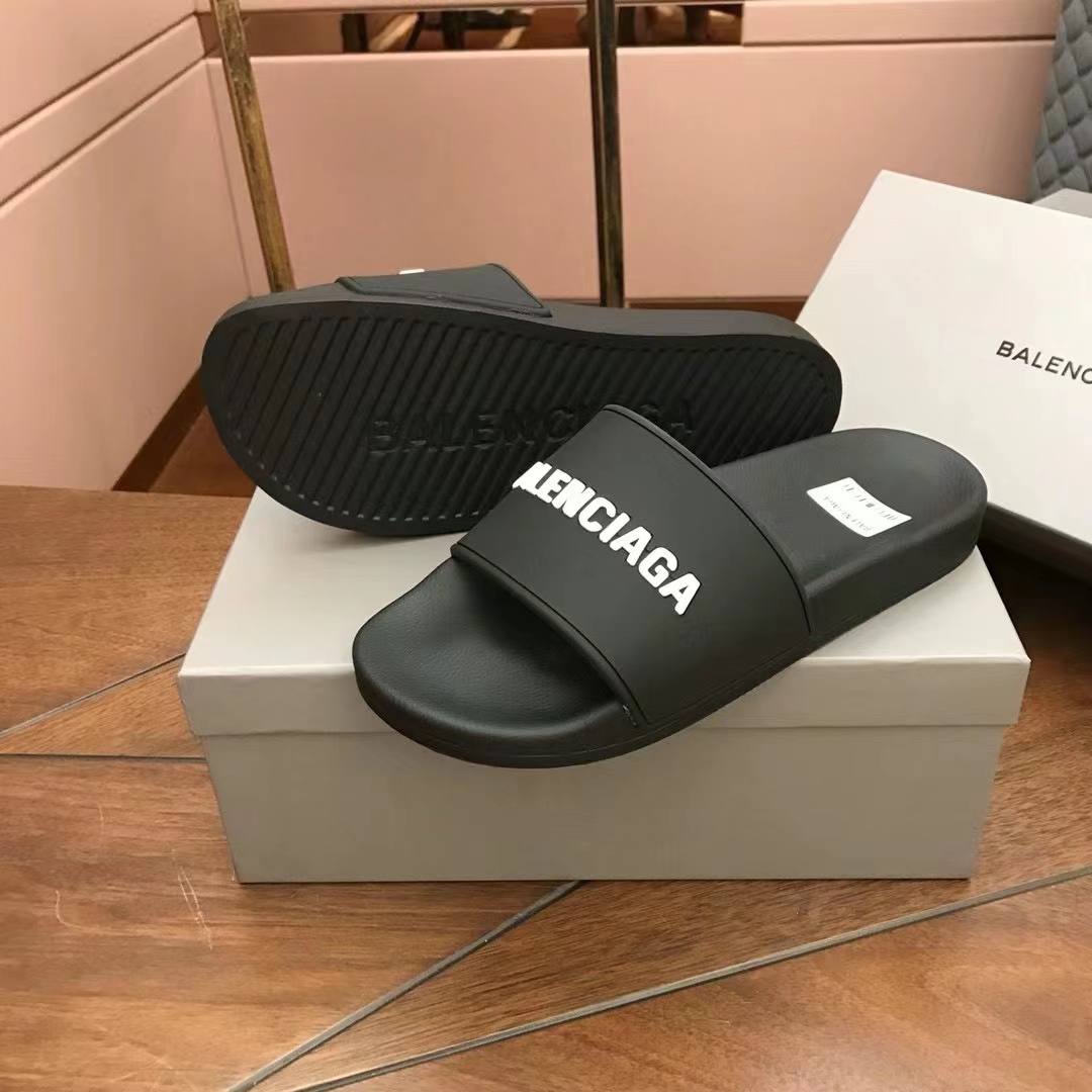 Balenciaga Logo Slide Sandal - PerfectKickZ