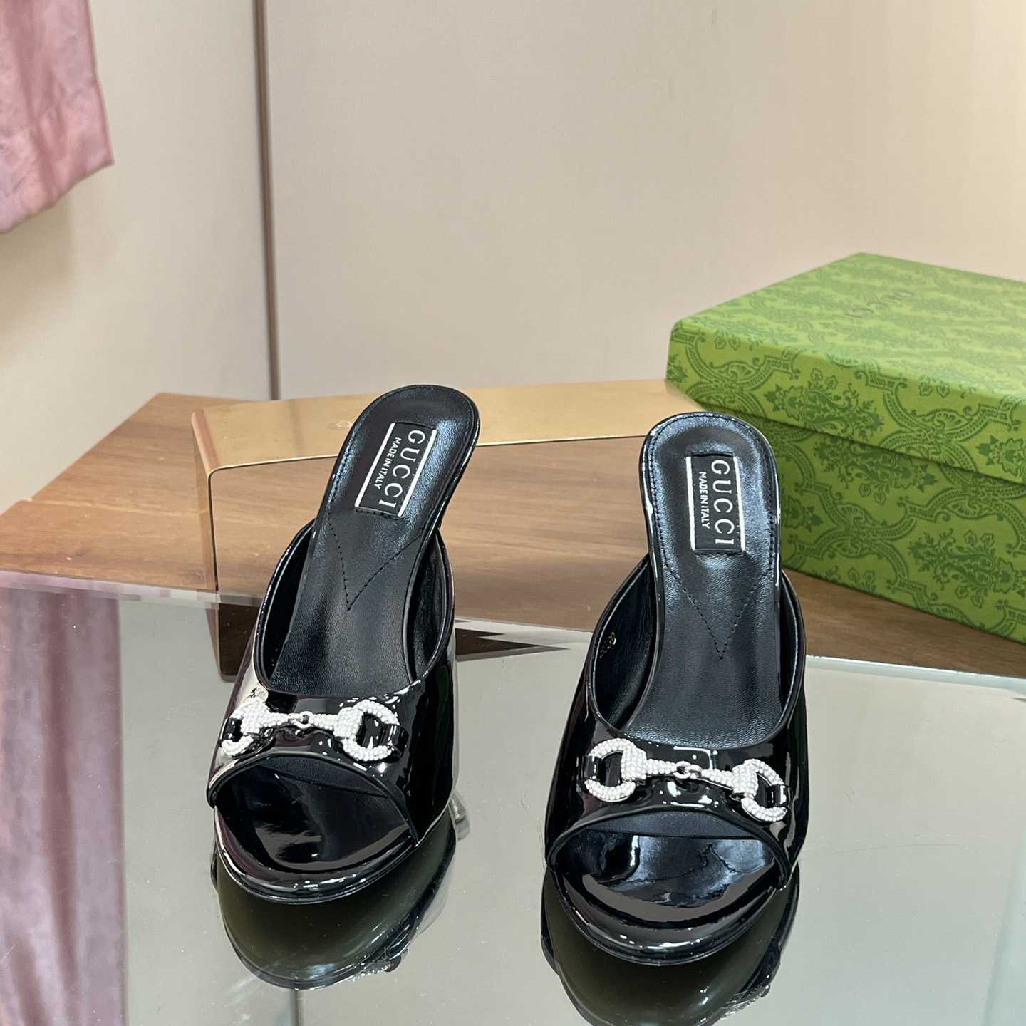 Gucci Women's Horsebit Mid-heel Slide Sandal - 