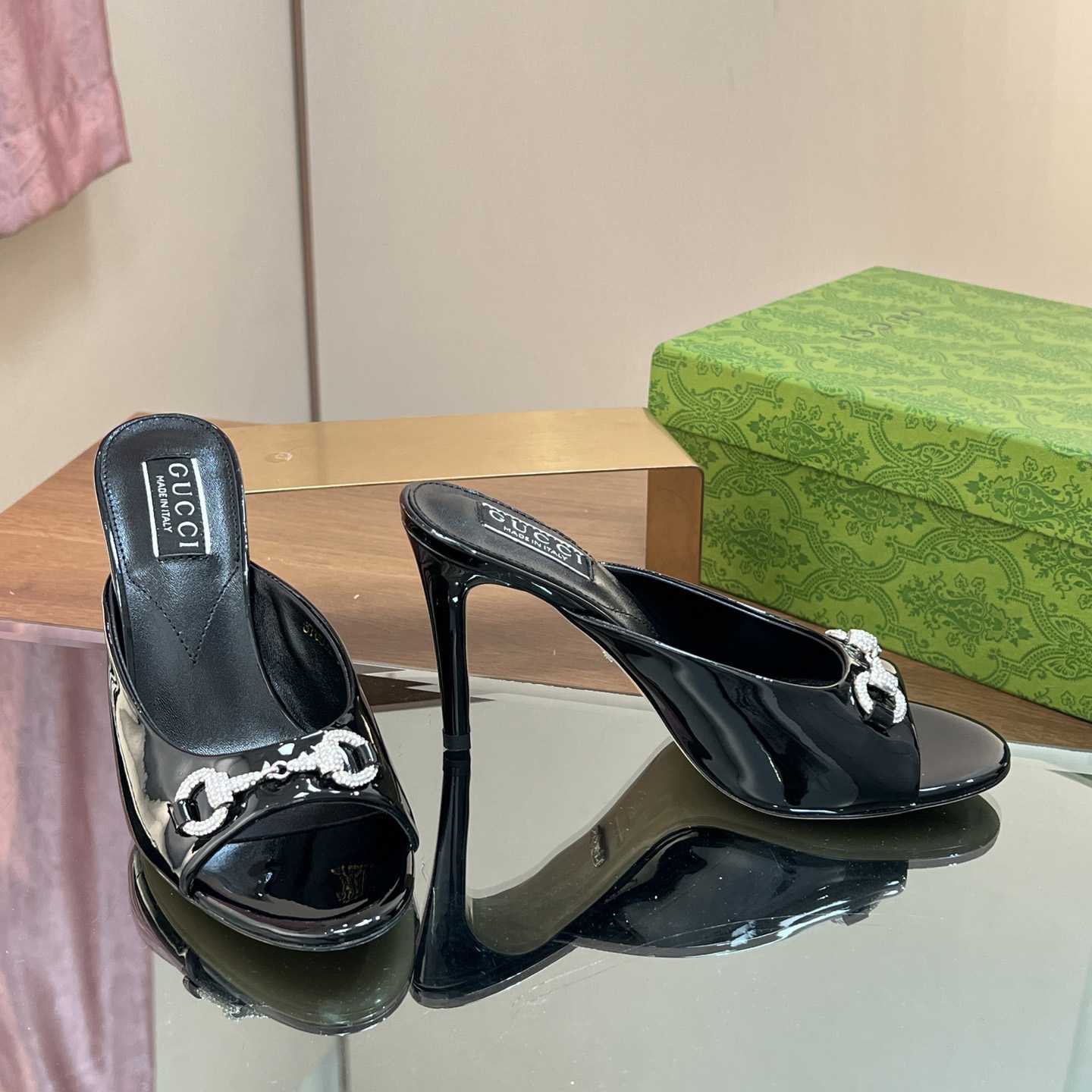 Gucci Women's Horsebit Mid-heel Slide Sandal - 