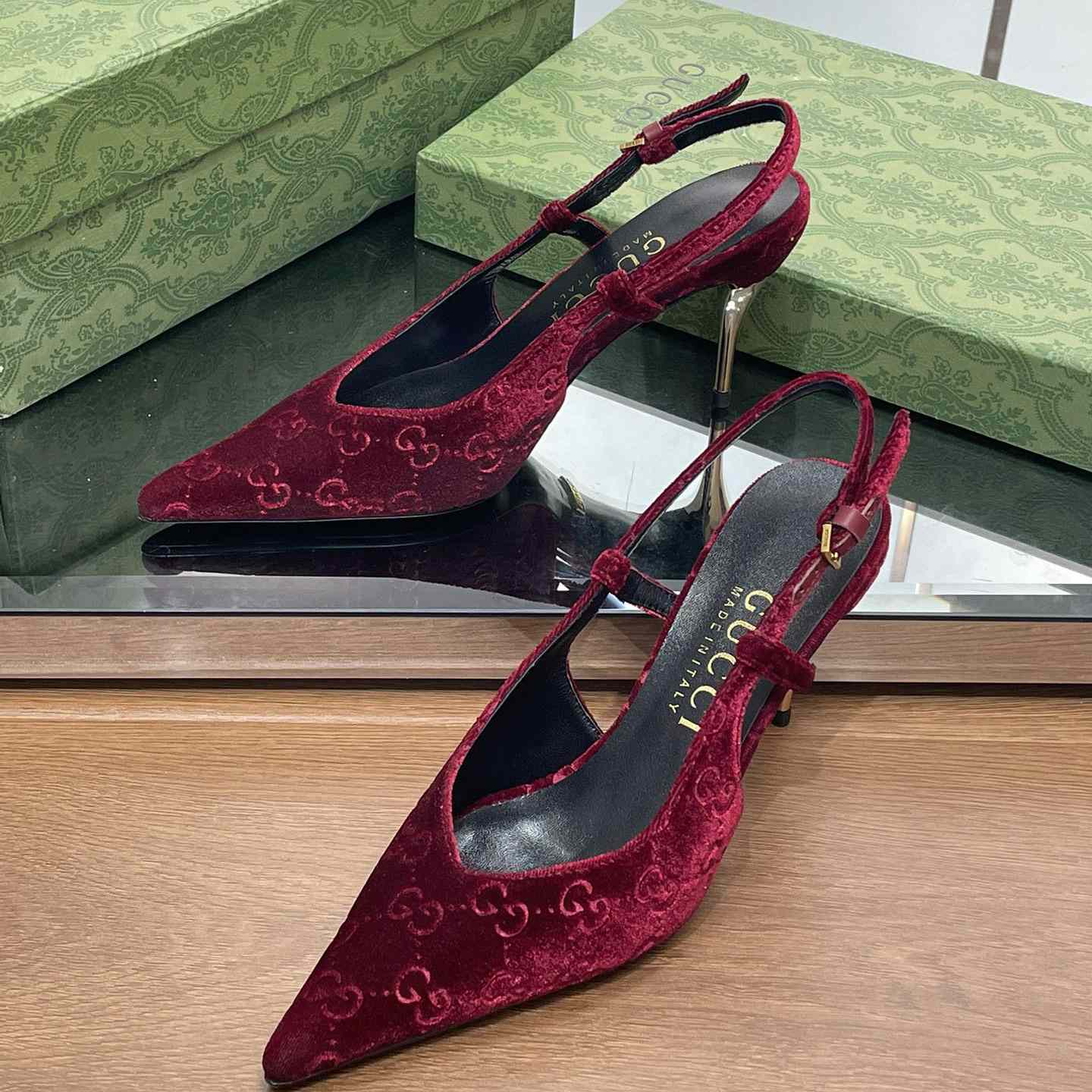 Gucci Women's GG Slingback Pump - PerfectKickZ