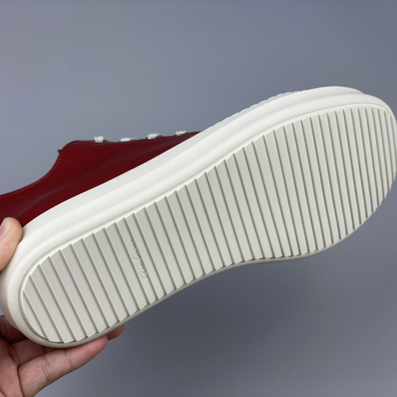 Rick Owens Low-Top Leather Sneakers - PerfectKickZ