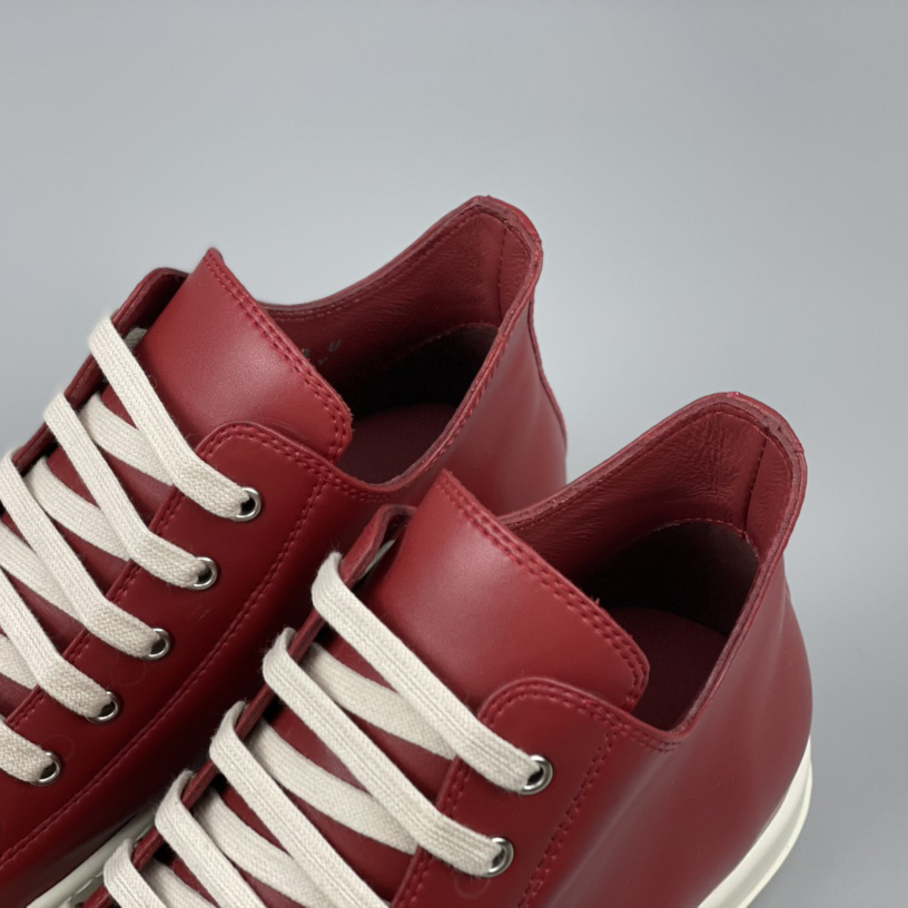 Rick Owens Low-Top Leather Sneakers - PerfectKickZ